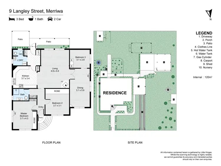 Floorplan of Homely house listing, 9 LANGLEY STREET, Merriwa NSW 2329