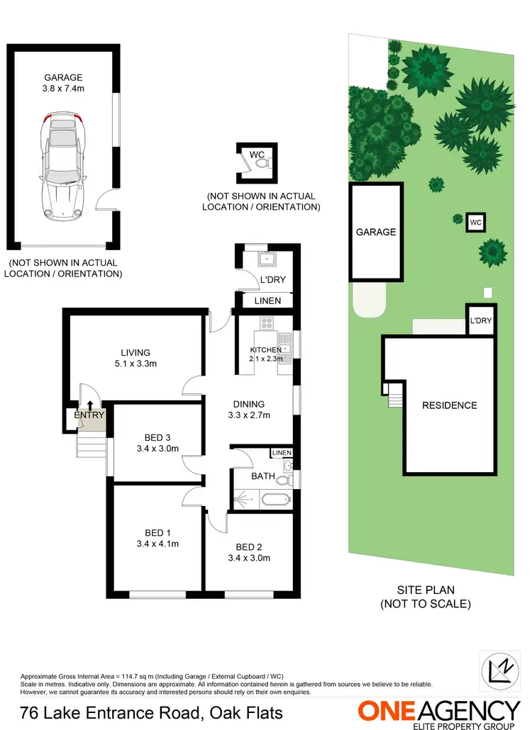Floorplan of Homely house listing, 76 Lake Entrance Road, Oak Flats NSW 2529