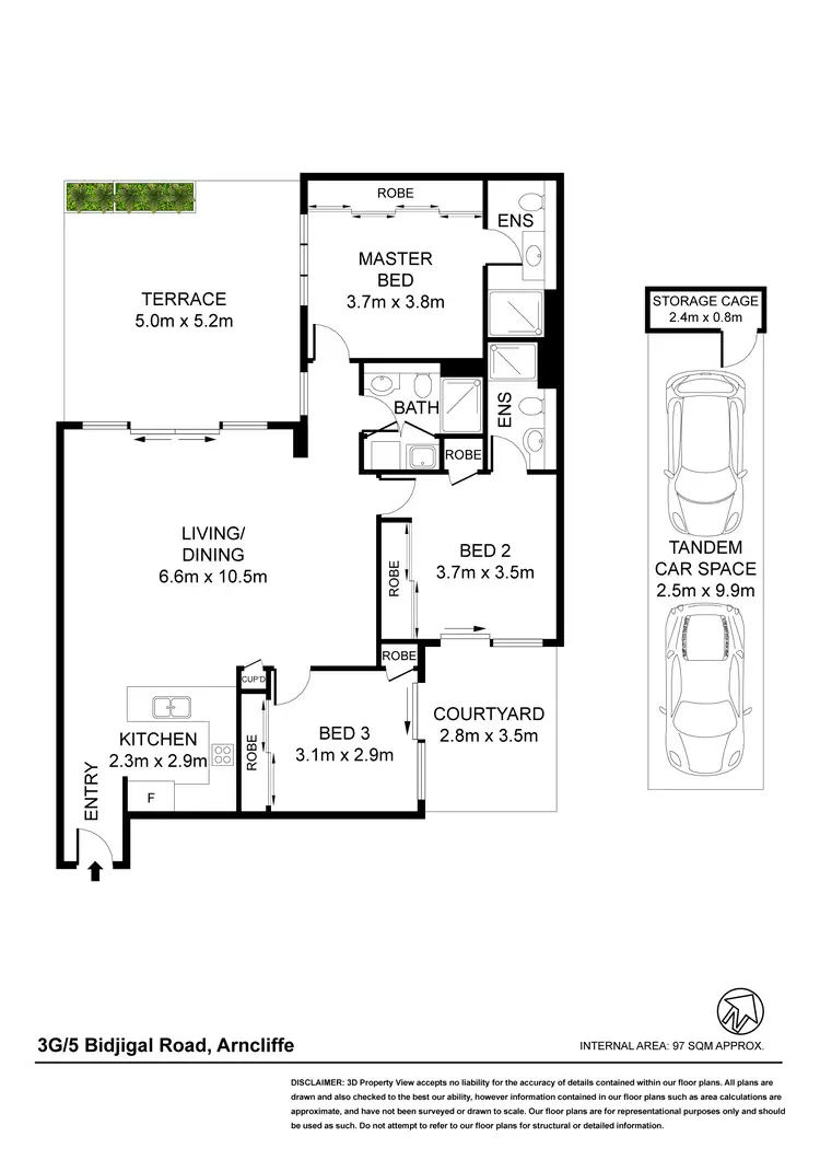 Floorplan of Homely apartment listing, G03/5 Bidjigal Road, Arncliffe NSW 2205