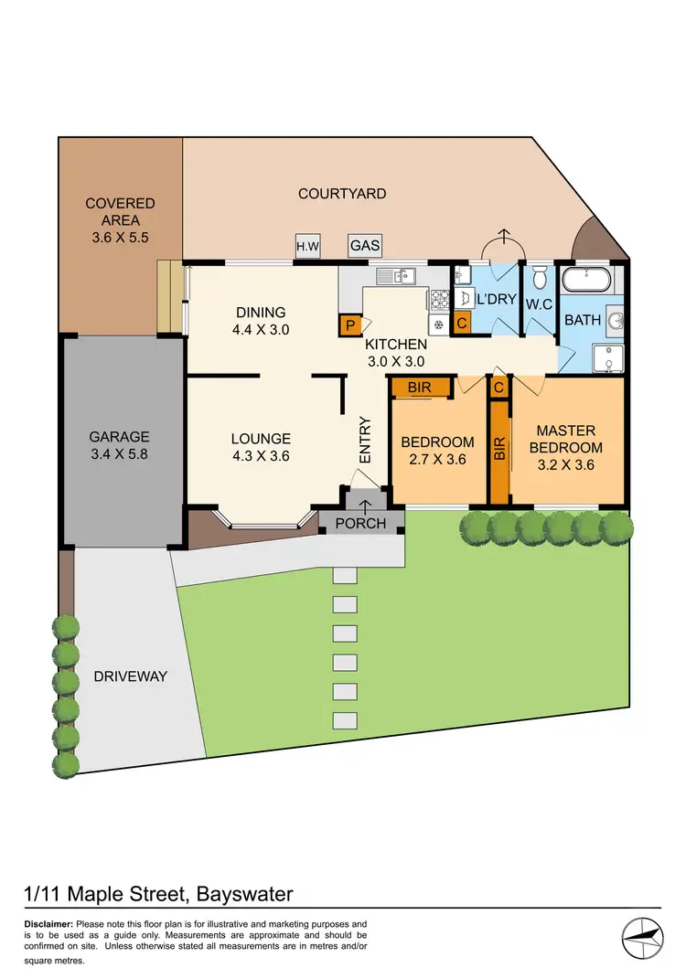 Floorplan of Homely unit listing, 1/11 Maple Street, Bayswater VIC 3153