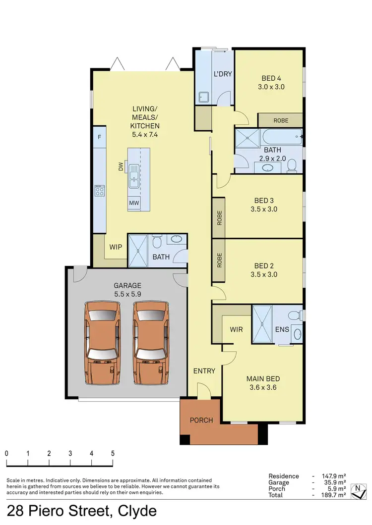 Floorplan of Homely house listing, 28 Piero Street, Clyde VIC 3978