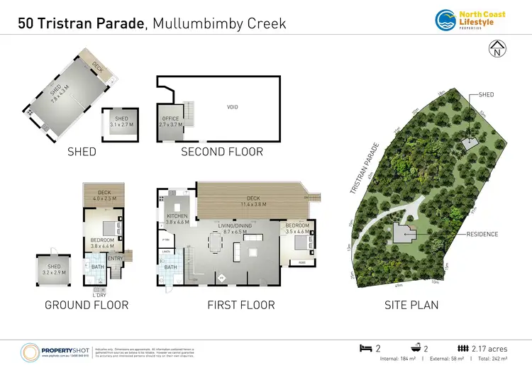 Floorplan of Homely rural property listing, 50 Tristran Parade, Mullumbimby Creek NSW 2482
