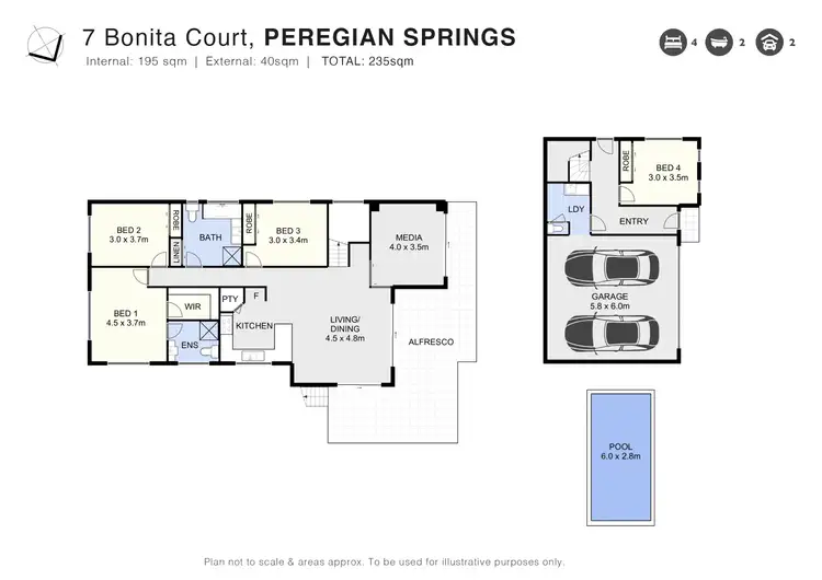 Floorplan of Homely house listing, 7 BONITA COURT, Peregian Springs QLD 4573