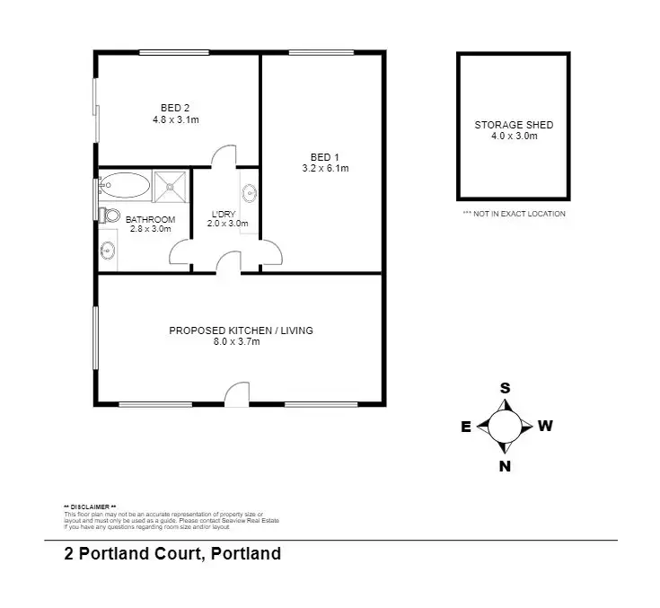 Floorplan of Homely house listing, 2 Portland Court, Portland VIC 3305
