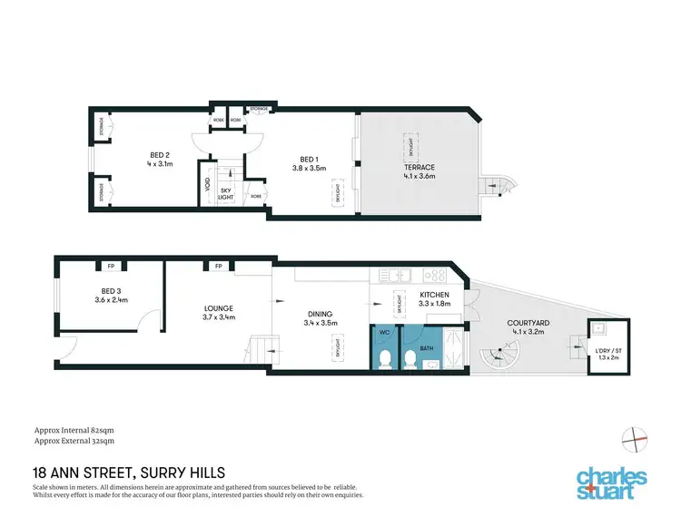 Floorplan of Homely terrace listing, 18 Ann Street, Surry Hills NSW 2010