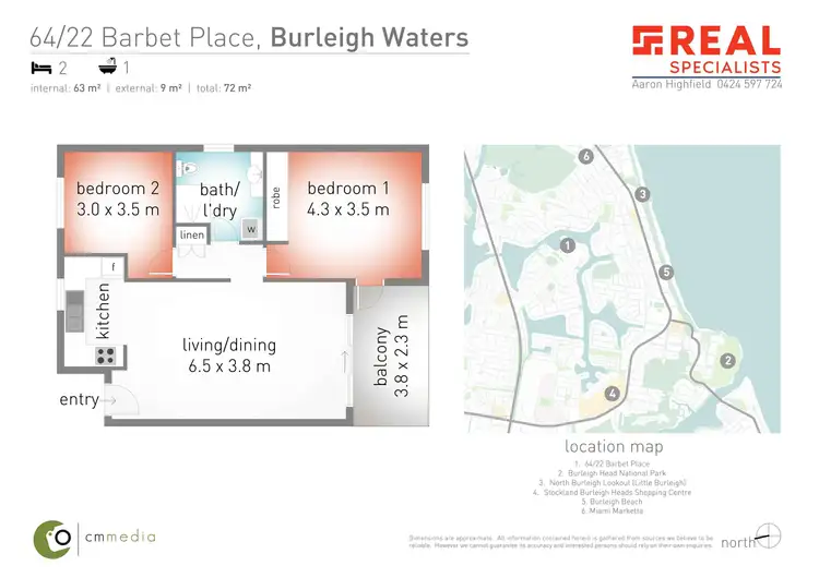 Floorplan of Homely unit listing, 64/22 Barbet Place, Burleigh Waters QLD 4220