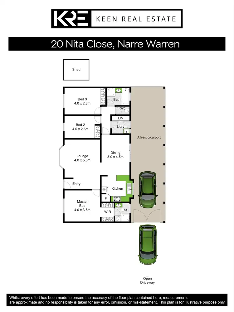Floorplan of Homely house listing, 20 Nita Close, Narre Warren VIC 3805