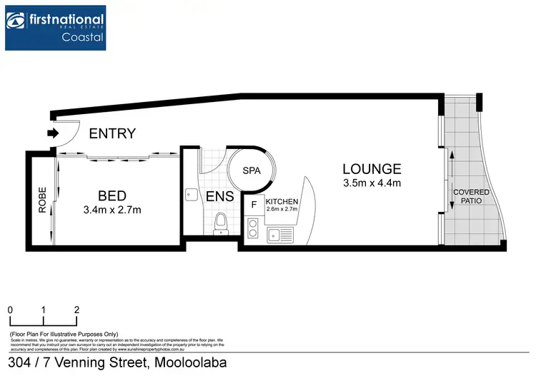 Floorplan of Homely unit listing, 304/7 Venning Street, Mooloolaba QLD 4557