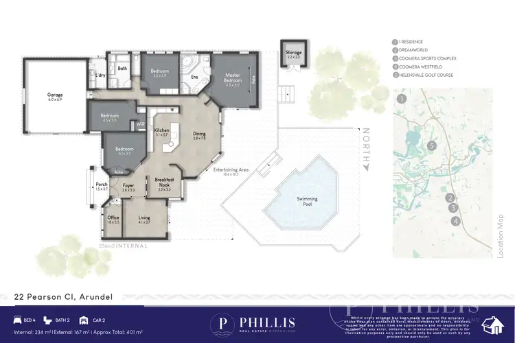 Floorplan of Homely house listing, 22 Pearson Close, Arundel QLD 4214