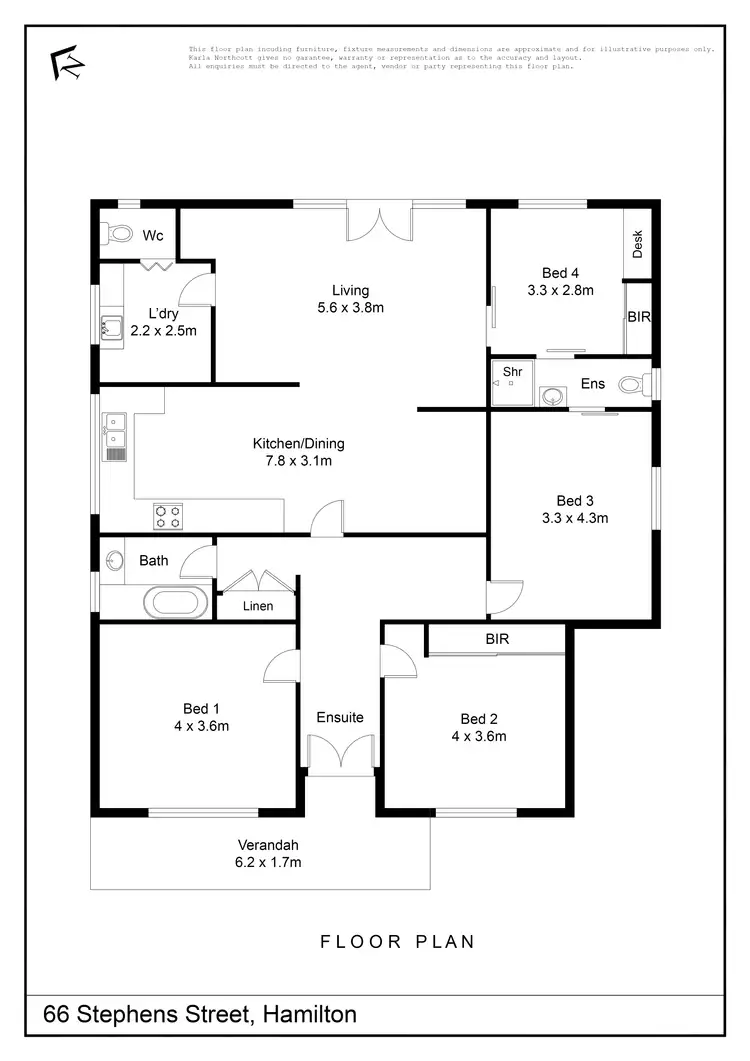 Floorplan of Homely house listing, 66 Stephen Street, Hamilton VIC 3300