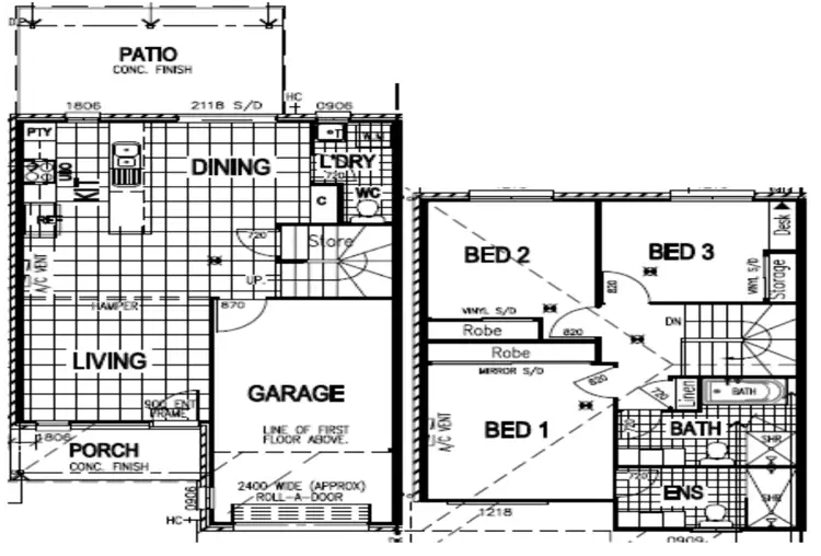 Floorplan of Homely townhouse listing, 32/8 Casey Street, Caboolture South QLD 4510