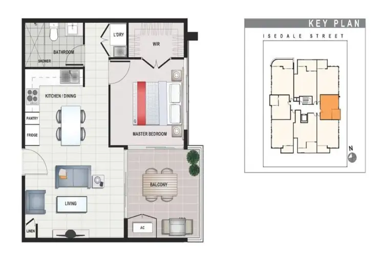 Floorplan of Homely apartment listing, 606/19 Isedale Street, Wooloowin QLD 4030