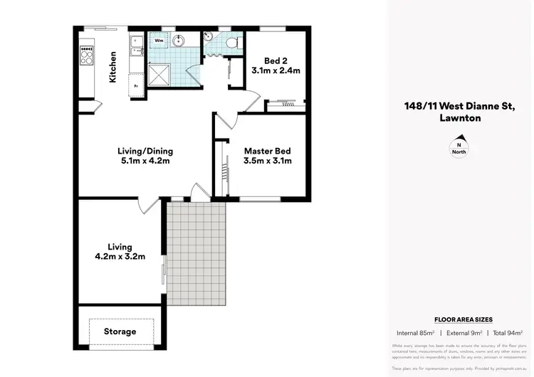 Floorplan of Homely villa listing, 148/11 West Dianne Street, Lawnton QLD 4501