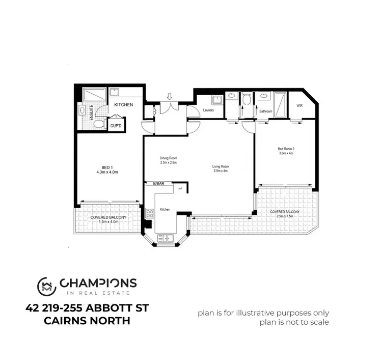 Floorplan of Homely apartment listing, 42/219-225 Abbott Street, Cairns City QLD 4870