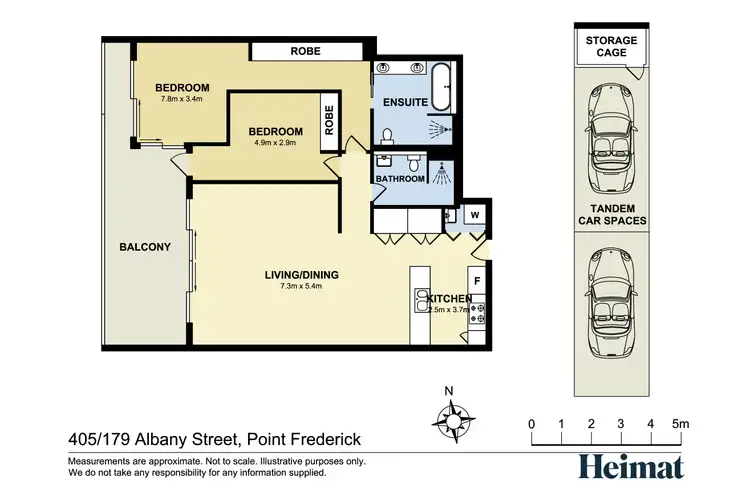 Floorplan of Homely apartment listing, 405/179 Albany Street, Point Frederick NSW 2250