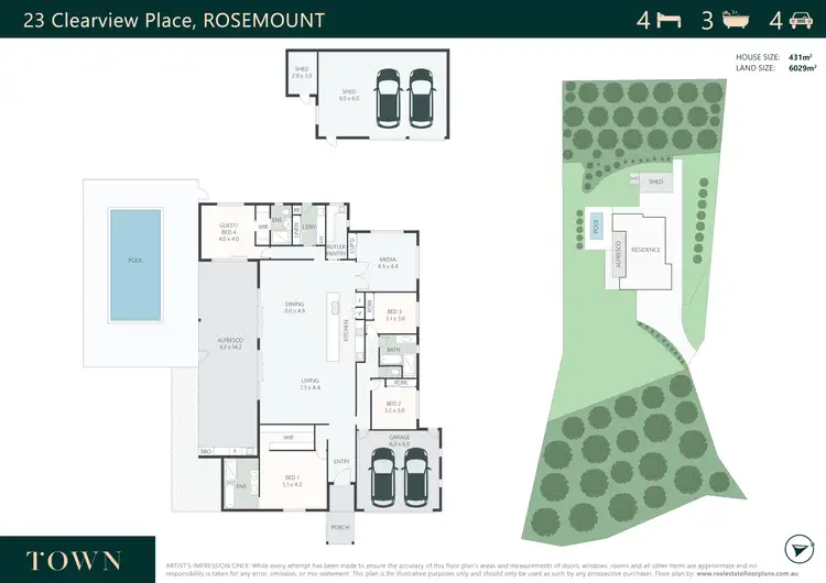 Floorplan of Homely house listing, 23 Clearview Place, Rosemount QLD 4560