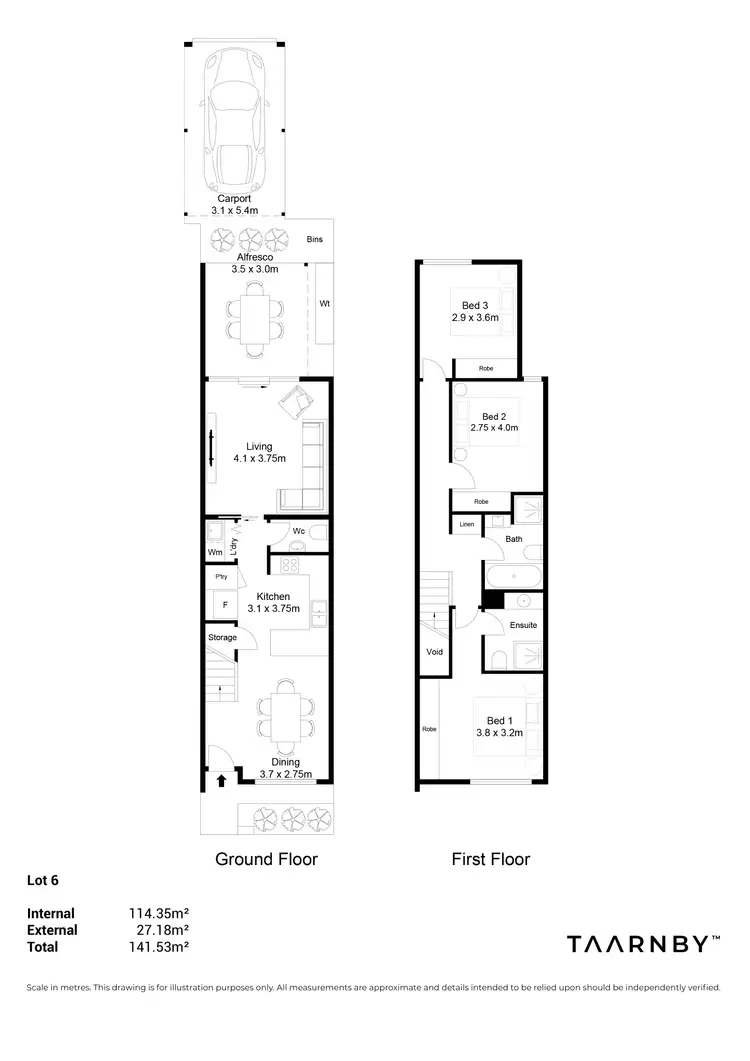 Floorplan of Homely townhouse listing, Lot 6 Elizabeth Street, Woodville West SA 5011