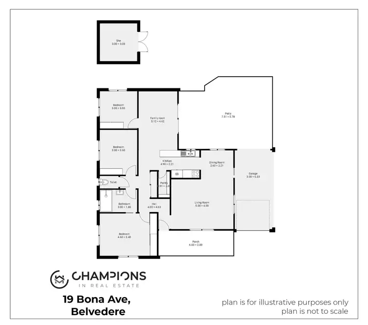 Floorplan of Homely house listing, 19 Bona Avenue, Belvedere QLD 4860