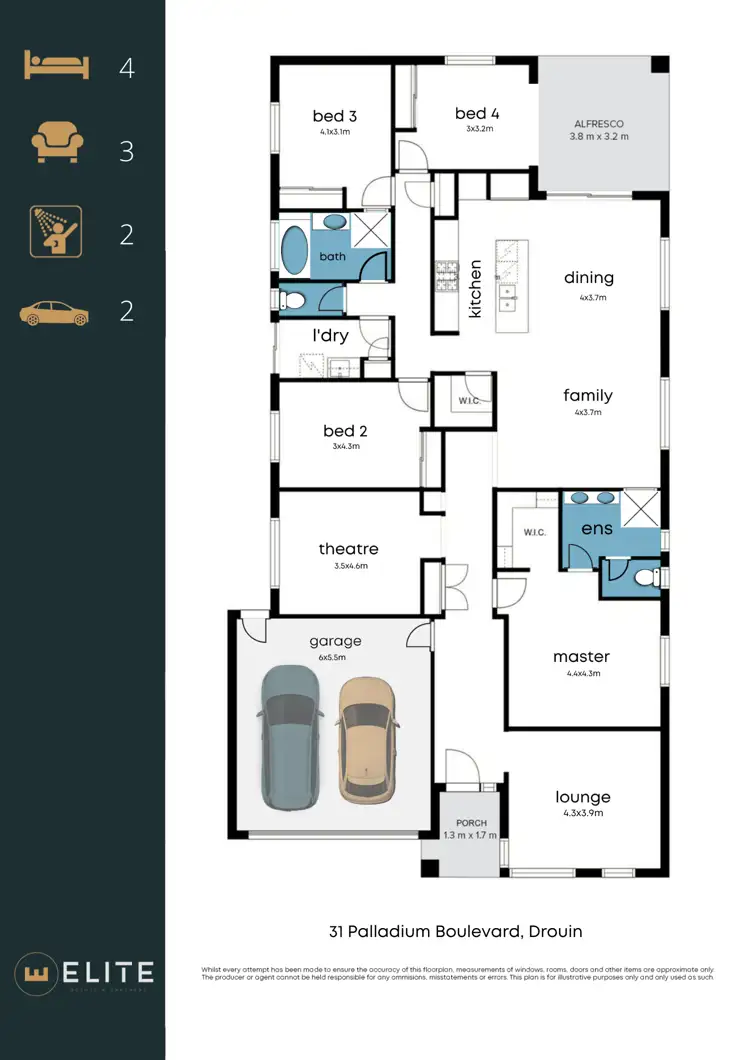 Floorplan of Homely house listing, 31 Palladium Boulevard, Drouin VIC 3818