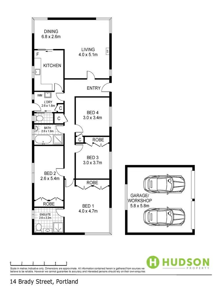 Floorplan of Homely house listing, 14 Brady Street, Portland VIC 3305