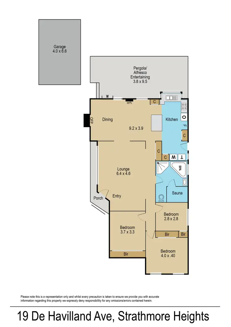 Floorplan of Homely house listing, 19 De Havilland Avenue, Strathmore Heights VIC 3041