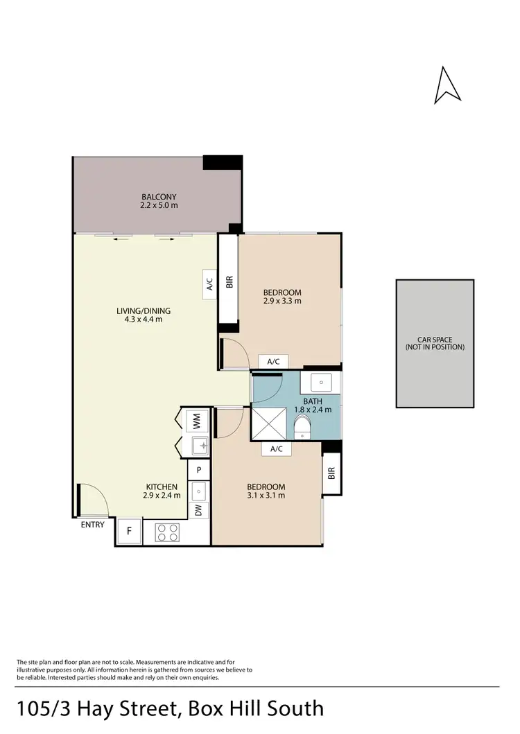 Floorplan of Homely apartment listing, 105/3 Hay Street, Box Hill South VIC 3128