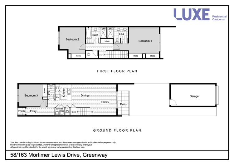 Floorplan of Homely townhouse listing, 58/163 Mortimer Lewis Drive, Greenway ACT 2900