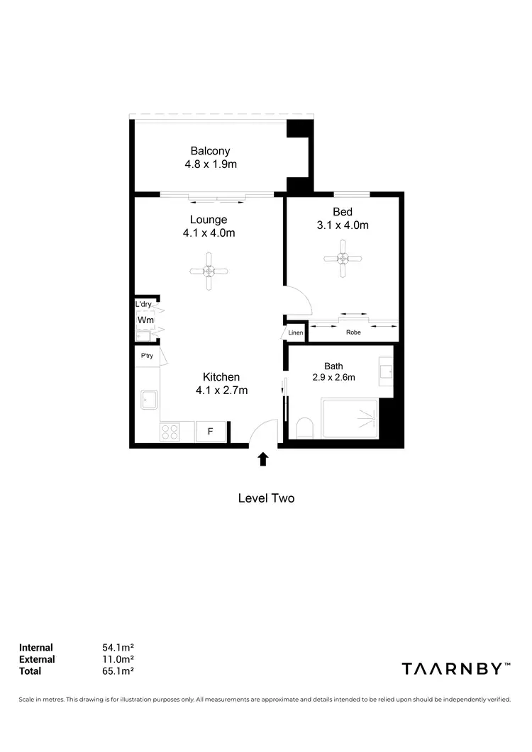 Floorplan of Homely apartment listing, 202/1 Banksia Street, Glenside SA 5065
