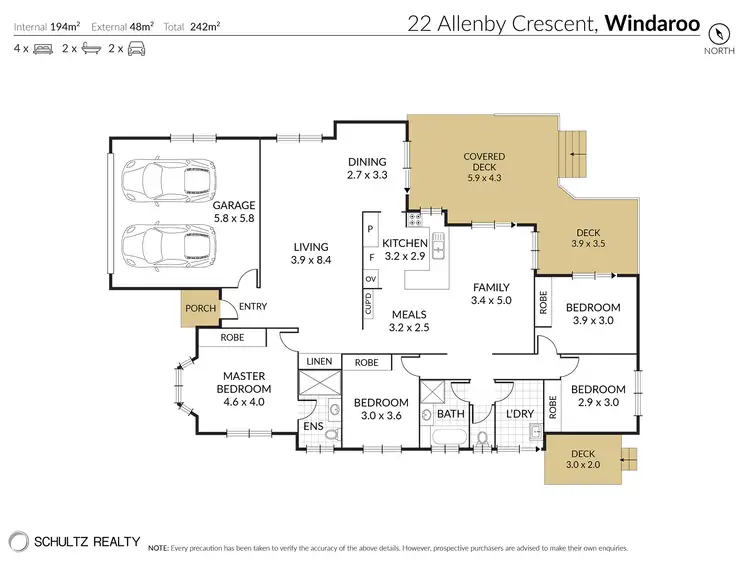 Floorplan of Homely house listing, 22 Allenby Crescent, Windaroo QLD 4207