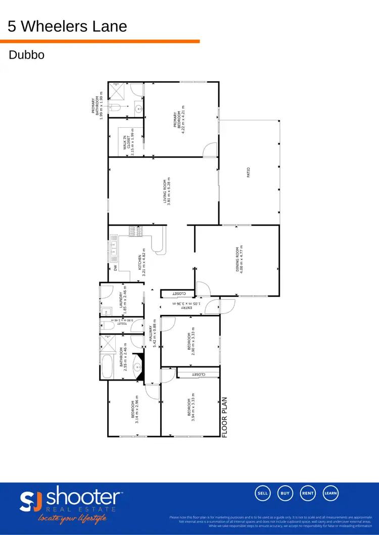 Floorplan of Homely house listing, 5 Wheelers Lane, Dubbo NSW 2830