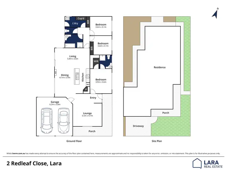 Floorplan of Homely house listing, 2 Redleaf Close, Lara VIC 3212