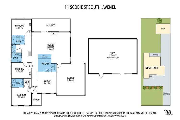 Floorplan of Homely house listing, 11 Scobie St S, Avenel VIC 3664