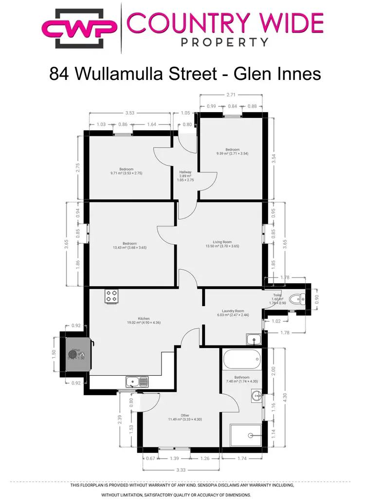 Floorplan of Homely house listing, 85 Wullamulla Street, Glen Innes NSW 2370
