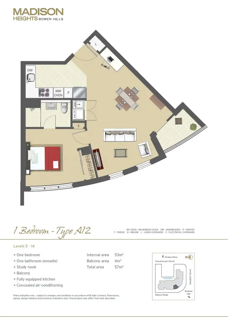 Floorplan of Homely apartment listing, 805/35 Campbell Street, Bowen Hills QLD 4006