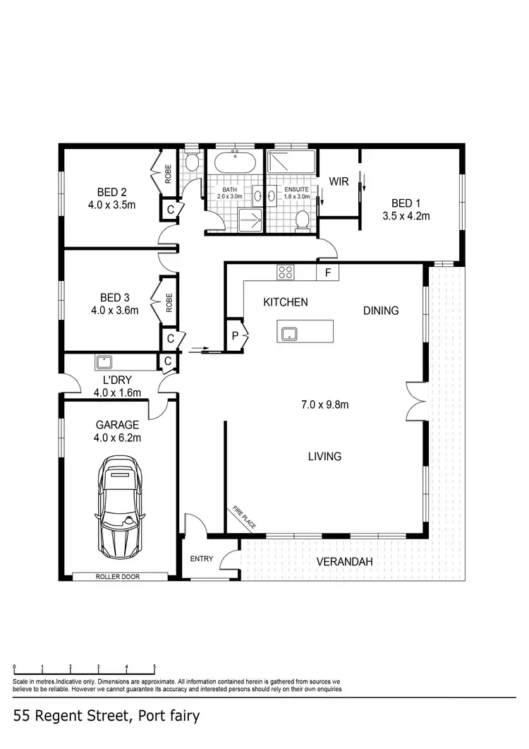 Floorplan of Homely house listing, 55 Regent Street, Port Fairy VIC 3284