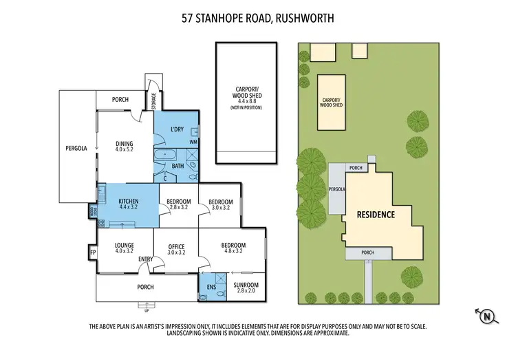 Floorplan of Homely house listing, 57 STANHOPE ROAD, Rushworth VIC 3612