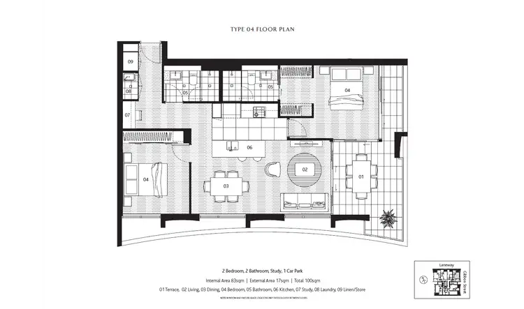Floorplan of Homely unit listing, 804/17 Gibbon Street, Woolloongabba QLD 4102