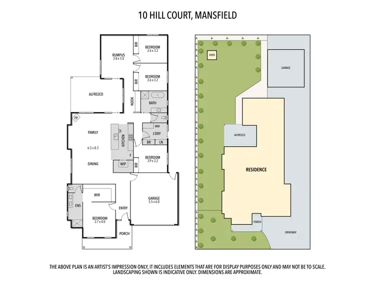 Floorplan of Homely house listing, 10 Hill Court, Mansfield VIC 3722