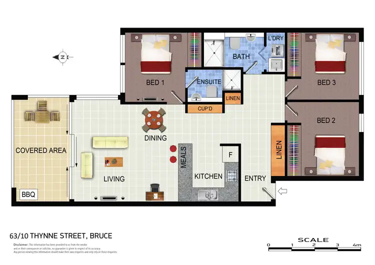 Floorplan of Homely apartment listing, 63/10 Thynne Street, Bruce ACT 2617