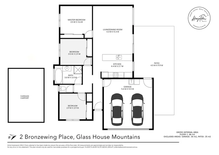 Floorplan of Homely house listing, 2 Bronzewing Place, Glass House Mountains QLD 4518