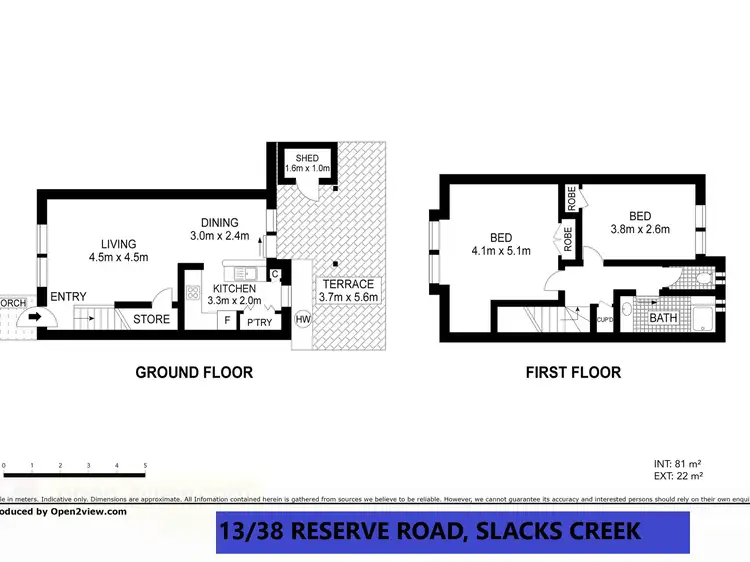 Floorplan of Homely townhouse listing, 13/38 Reserve Road, Slacks Creek QLD 4127