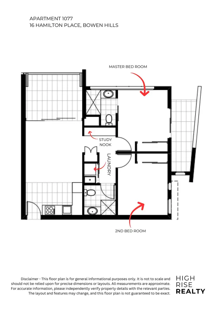 Floorplan of Homely apartment listing, 1077/16 Hamilton Place, Bowen Hills QLD 4006