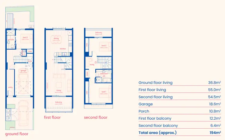 Floorplan of Homely townhouse listing, PROSPECT CORNER - Lot 16, Prospect SA 5082