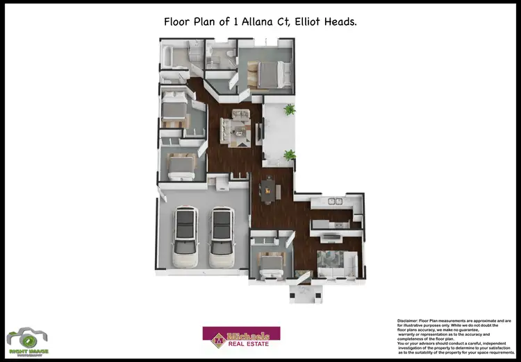 Floorplan of Homely house listing, 1 Allana Court, Elliott Heads QLD 4670