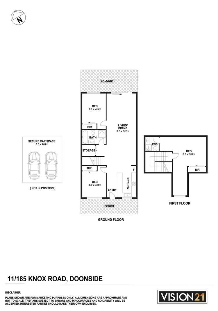 Floorplan of Homely unit listing, 11/185 Knox road, Doonside NSW 2767