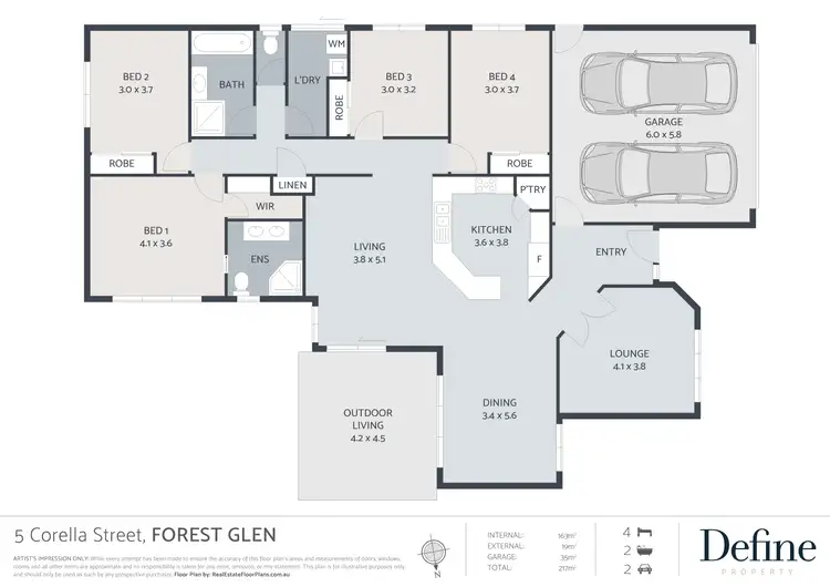 Floorplan of Homely house listing, 5 Corella Street, Forest Glen QLD 4556