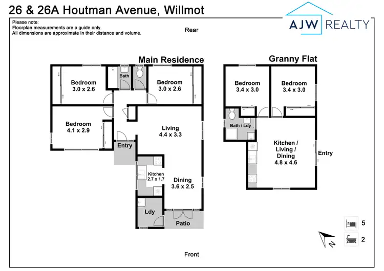 Floorplan of Homely house listing, 26 & 26a Houtman Ave, Willmot NSW 2770
