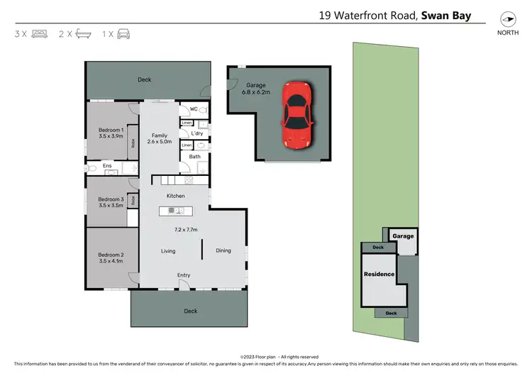 Floorplan of Homely house listing, 19 & 19A Waterfront Road, Swan Bay NSW 2324