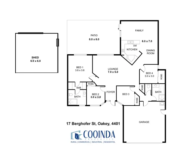 Floorplan of Homely house listing, 17 Berghofer Drive, Oakey QLD 4401