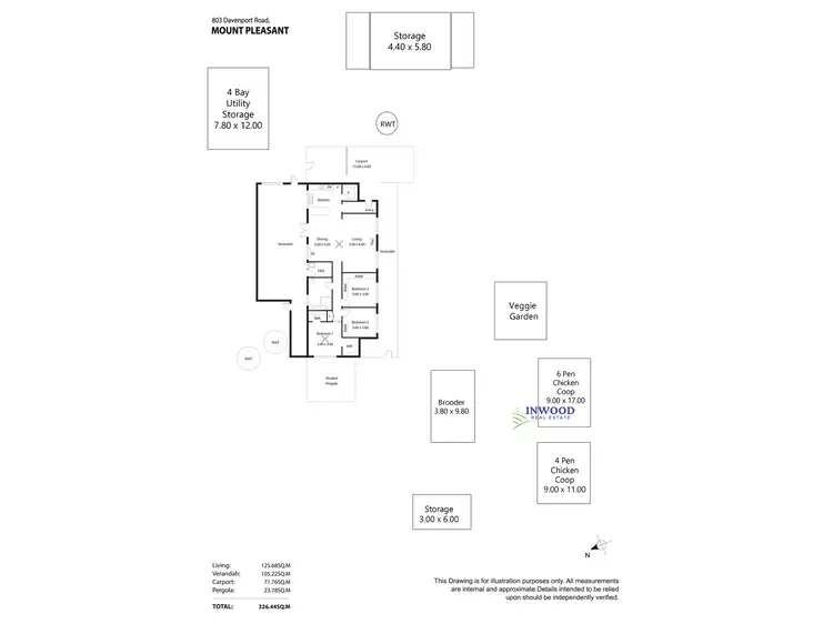 Floorplan of Homely rural property listing, 803 Davenport Road, Mount Pleasant SA 5235